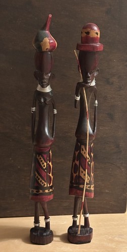Vintage wooden maasai - maasai, couple