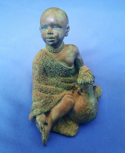 Vintage resin tribal child - tribal,