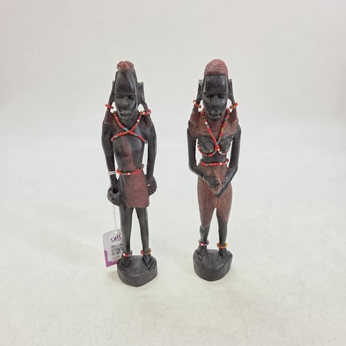 Pair hand carved african - hand,